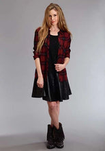Load image into Gallery viewer, Stetson Solid Lamb (Black) - Women's Leather Skirt
