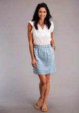 Load image into Gallery viewer, Stetson Schiffli Tencel (Blue) - Women's Skirt

