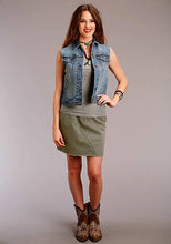 Load image into Gallery viewer, Stetson Denim Skirt (Green)  - Women's Skirt
