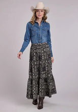 Load image into Gallery viewer, Stetson Bandana Patchwork (Black) - Women's Skirt
