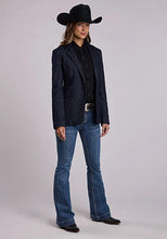 Load image into Gallery viewer, Stetson Stretch Denim (Navy) - Women's Blazer
