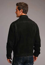 Load image into Gallery viewer, Stetson Novelty Solid Distressed (Black) - Men's Leather Jacket
