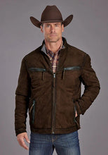 Load image into Gallery viewer, Stetson Novelty Solid Smoother Brunt (Brown) - Men's Leather Jacket
