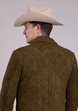 Load image into Gallery viewer, Stetson Novelty Solid Diamond Quilt (Brown) - Men's Suede Jacket

