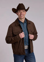 Load image into Gallery viewer, Stetson Corduroy Look (Dark Brown) - Men's Leather Jean Jacket
