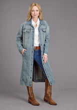 Load image into Gallery viewer, Stetson Stretch Maxi Length (Light Wash) - Women's Denim Jacket
