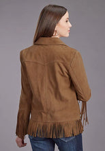 Load image into Gallery viewer, Stetson Fringed Straight Front (Brown) - Women's Lamb Suede Jacket
