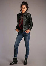 Load image into Gallery viewer, Stetson Novelty Solid Smooth (Black) - Women's Lamb Leather Jacket
