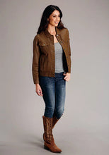 Load image into Gallery viewer, Stetson Jean Style (Brown) - Women's Leather Jacket
