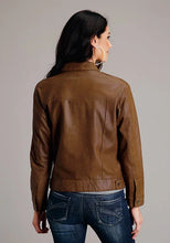Load image into Gallery viewer, Stetson Jean Style (Brown) - Women's Leather Jacket
