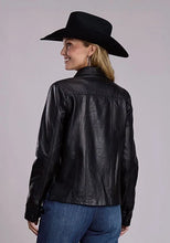Load image into Gallery viewer, Stetson Western Shirt (Black) - Women's Leather Jacket
