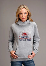 Load image into Gallery viewer, Stetson USA Sunburst Logo (Grey) - Women's Hoodie Sweatshirt
