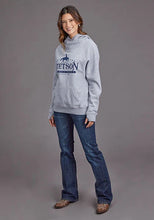 Load image into Gallery viewer, Stetson Rider Logo (Grey) - Women's Hoodie Sweatshirt
