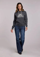 Load image into Gallery viewer, Stetson USA Sun Logo (Black) - Women's Hoodie Sweatshirt

