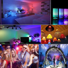 Load image into Gallery viewer, 110V 220V Bluetooth E27 RGBW LED Bulb Lights 5W 10W 15W RGB Lampada Changeable Colorful RGBWW LED Lamp With Remote+Memory Mode  Smart Light Bulbs, RGBCW Color Changing Light Bulb Dimmable, 7W A19 led Bulb 60W Equivalent, Smart Bulbs That Work
