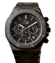 Load image into Gallery viewer, Black Stainless Steel Watch - ChronoLunar All Black by Dapper Watches
