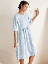 Load image into Gallery viewer, 100% Linen A-Line Midi Dress VALENCIA
