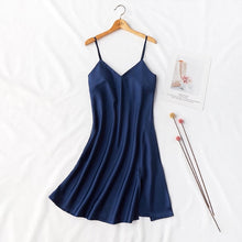 Load image into Gallery viewer, Silky Elegant Night Dress Slips Multicolors - Short
