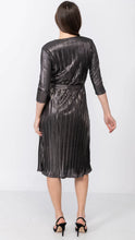 Load image into Gallery viewer, A- Line Dress - Metallic Pleated
