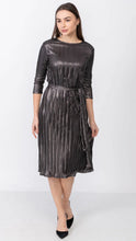 Load image into Gallery viewer, A- Line Dress - Metallic Pleated
