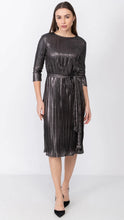 Load image into Gallery viewer, A- Line Dress - Metallic Pleated
