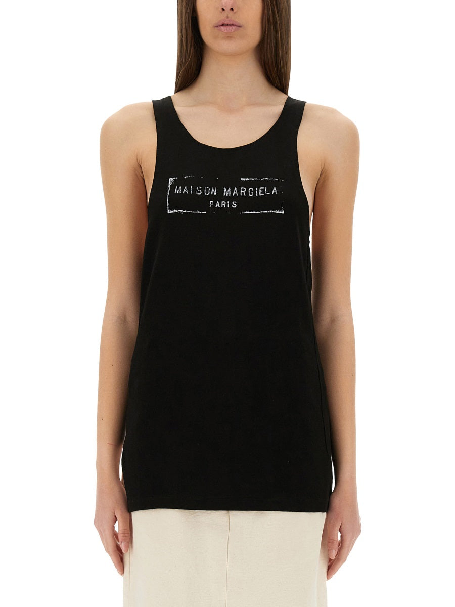 Maison Margiela Women Logo Print Tank Top