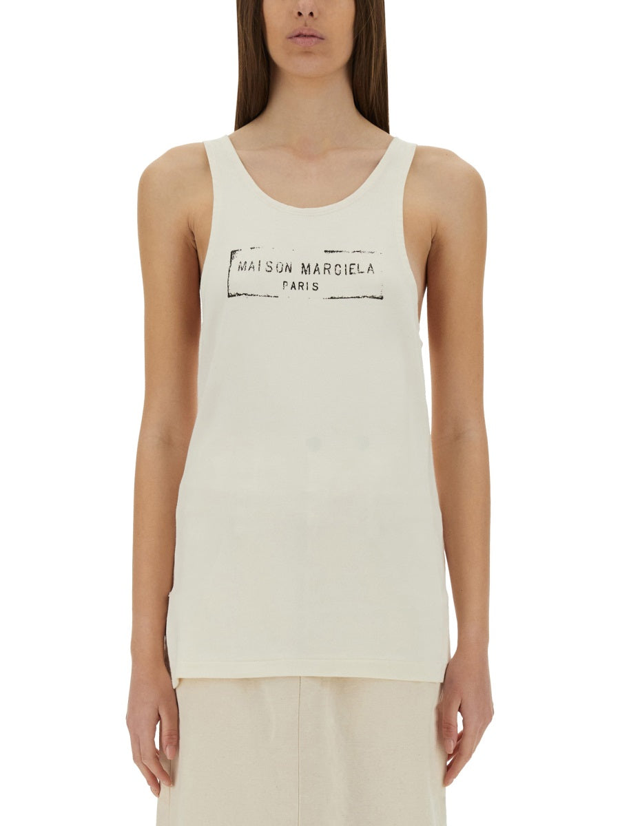 Maison Margiela Women Logo Print Tank Top