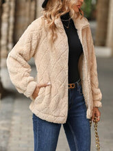 Load image into Gallery viewer, Women's Fuzzy Zip-Up Jacket with Pockets – Soft &amp; Cozy Long Sleeve Outerwear
