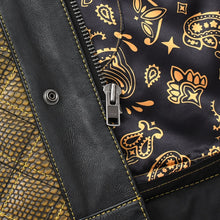 Load image into Gallery viewer, Kingsnake Men’s Motorcycle Leather Vest
