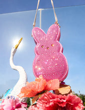 Load image into Gallery viewer, Betsey Johnson Peeps Rhinestone Bunny Crossbody Pink
