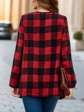 Load image into Gallery viewer, Elegant Plaid Open Front Long Sleeve Jacket Stylish &amp; Cozy Lightweight Breathable Outerwear
