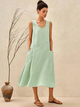 Load image into Gallery viewer, 100% Linen Swing Beach Tank Dress GIANA
