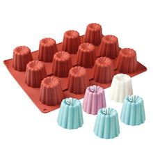 Load image into Gallery viewer, 12 Cavity Silicone Mold Cake Mold Muffin Cupcake Baking Tray Dessert Pastry Cake Decorating Tools Nonstick Cannel Mold Baking Cake Pan For Bread Muffin Cake Baking Pan Kitchen Baking Molds
