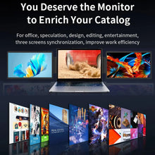Load image into Gallery viewer, 12 Inch Laptop Dual Monitor 1920*1080 HD IPS LCD Dual Monitor Screen Extender Laptops For Macbook Huawei
