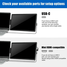 Load image into Gallery viewer, 12 Inch Laptop Dual Monitor 1920*1080 HD IPS LCD Dual Monitor Screen Extender Laptops For Macbook Huawei
