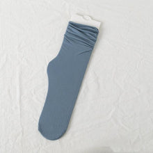 Load image into Gallery viewer, 1/2 Pairs Girls Thin Socks Pack Harajuku Cute Long Frilly Socks Casual Soft Nylon High Elastic Solid White Purple Solid Color Stylish Casual Socks For Men And Women
