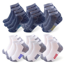 Load image into Gallery viewer, Durable Sports Socks by [Brand Name] - 12 Pairs of Breathable, Ankle &amp; Invisible Styles for Daily Comfort
