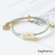 Load image into Gallery viewer, 12 Zodiac Bracelet Charm Jewelry Adjustable Braided Rope Couple Bracelets Handmade Navy String Bracelet With Metal Knot Men Women Braided Bracelets Gifts
