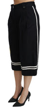 Load image into Gallery viewer, Dolce &amp; Gabbana Black Lemon Embellished Palazzo Cropped Pants
