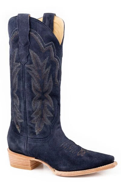 Stetson Casey (Blue) - Women's Suede Leather Cowgirl Boot
