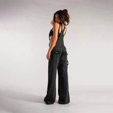 Load image into Gallery viewer, Y2K Denim Overalls - Zipper Suspender Jumpsuit Streetwear
