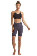 Load image into Gallery viewer, Turtle Bay New York Women's Compressed Double Knit Cycle Shorts in Polyester Blend Fabric with Side Phone Pockets
