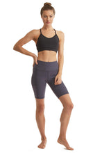 Load image into Gallery viewer, Turtle Bay New York Women's Compressed Double Knit Cycle Shorts in Polyester Blend Fabric with Side Phone Pockets
