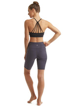 Load image into Gallery viewer, Turtle Bay New York Women's Compressed Double Knit Cycle Shorts in Polyester Blend Fabric with Side Phone Pockets
