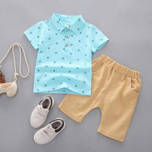 Load image into Gallery viewer, Modern Luxury Baby Boys T shirt And Shorts Anchor Printed Children's Clothing in Elegant  Deisgn

