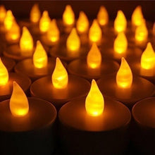 Load image into Gallery viewer, 12/24/48pcs Flameless LED Tea light Tea Candles Wedding Light Romantic Candles  Realistic Tea Lights Candles LED Tea light Candles Flickering Bright Tea lights Battery Operated Candles Flameless Candles Lights for  Birthday Party Wedding Decorations
