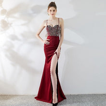 Load image into Gallery viewer, One-shoulder Banquet Temperament Mermaid Dress Suspenders
