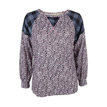 Load image into Gallery viewer, Two Tone Mixed Print Sweater
