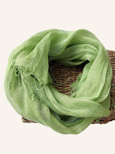Load image into Gallery viewer, 100% Linen Lightweight Solid Color Scarf BIANCA
