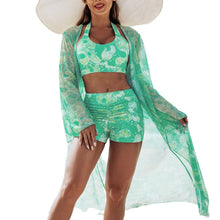 Load image into Gallery viewer, Multi-Color Print Bikini Three-Piece Set – Padded Swimwear for Women
